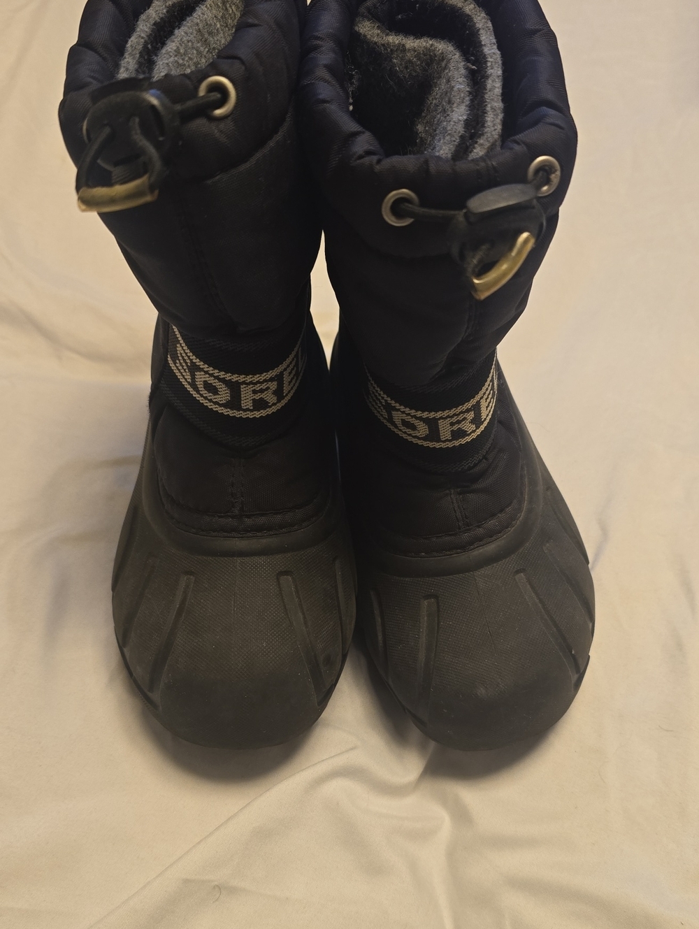 Sorel Kids Flurry Black Insulated Waterproof Winter Snow Boots - Size 12 Kids